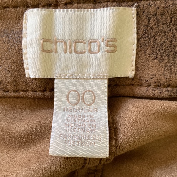 Chico’s faux suede look skinny pull-up stretchy pants XS - Picture 5 of 13